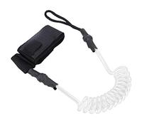 Sahgsa Corde de Pied en TPU élastique et Durable, Laisse de Cheville pour Planche de Surf, Résistante à l'usure, Légère (Noyau Blanc Transparent)