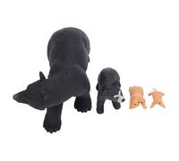Sahgsa Ensemble de figurines d'ours noirs - Modèle éducatif de croissance des animaux pour apprendre, décorer et jouer interactivement