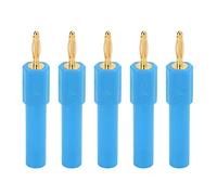 Sahgsa Fiche Banane de Conversion 2mm à 4mm, Forte connectivité, Utilisation Efficace pour Les Amateurs D'électronique et de Bricolage, 5 Pièces (Bleue)