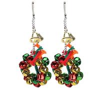 Sahgsa Guirlande de cloches pour oiseaux, jouet coloré à mâcher pour perroquet, soulage le stress, 19,5 cm, 105 g, décoration de cage à oiseaux, alimentation d'oiseaux, jouet