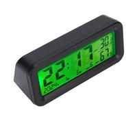 Sahgsa Horloge Solaire de Voiture, Affichage Numérique, avec Rétro-éclairage Automatique et Compteur de Température, pour Voitures et Camions, énergie Solaire ABS 3.15 Pouces