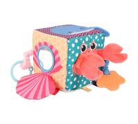 Sahgsa Jouet d'activité Cube Doux pour bébé, avec des Couleurs Vives et Un Design de Dessin animé, Cube en Tissu Doux pour Nourrissons, pour la Récréation dans Le Berceau