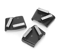 Sahgsa Kit de Bloc de Meulage Diamant à Dents Longues pour un Polissage à Haute planéité, Accessoire de Broyeur Noir 3 Pièces pour Marbre et Produits en Béton