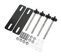 Sahgsa Kit de Montage de Panneau de Traction Hors Route Réglable, en Acier Durable pour Voiture et Camion, Ensemble Universel Gris de 4.72 à 6,69 Pouces (Noire)