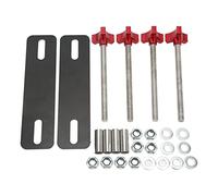 Sahgsa Kit de Montage de Panneau de Traction Hors Route Réglable, en Acier Durable pour Voiture et Camion, Ensemble Universel Gris de 4.72 à 6,69 Pouces (Rouge)