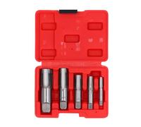 Sahgsa Lot de 5 tarauds de tuyau NPT - Outils de précision pour réparer les filetages sanitaires pour plombiers, mécaniciens et bricoleurs - Construction durable en acier au carbone