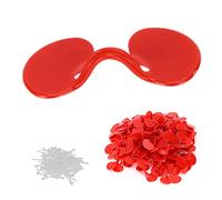 Sahgsa Lunettes Anti-picage pour Poulet, pour Petits Poulets, Prévention des Plumes et des Dommages, 100 Pièces pour la Ferme (Faisceau Unique Moyen)