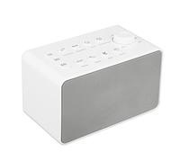 Sahgsa Machine à bruit portable blanche avec huit sons, rechargeable par USB, minuteur pour bébés, adultes, sommeil avec machine à bruit, portable comme aide à l'endormissement pour bébé