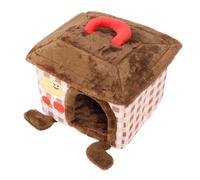 Sahgsa Maison pour chat d'intérieur douce, confortable, suffisamment d'espace intérieur, portable, maison mignonne pour chien de dessin animé, grotte chaude, canapé de couchage pour petits chats