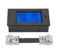 Sahgsa Moniteur de tension numérique LCD DC 6,5-100 V avec grand écran Fonction mémoire Alarme de surcharge d'intérieur (100 A)