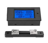 Sahgsa Moniteur de tension numérique LCD DC 6,5-100 V avec grand écran Fonction mémoire Alarme de surcharge d'intérieur (50 A)