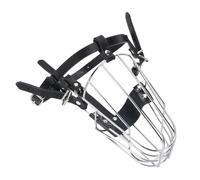 Sahgsa Muselière pour chien, en métal, réglable, protège-dents sûr, en fer, pour Golden Retriever, berger allemand, avec design confortable, empêche les morsures et les aboiements