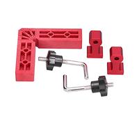 Sahgsa Pince de Positionnement à Angle Droit Pince D'angle Portable en Plastique pour le Travail du Bois pour un épissage Plus Rapide des Panneaux 4,7x4,7 Pouces Rouge Applicable aux Amateurs de