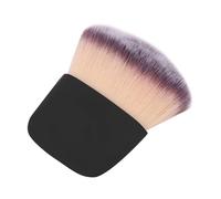 Sahgsa Pinceau à poudre libre pour finition de maquillage - Brosse en fibre noire portable