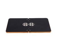 Sahgsa Remplacement Supérieur de la Table de Pliage RV - 29.53x15.55 Pouce en Bois avec 2 Porte-gobelers | Pliez Une Demi-Table de Bateau pour la Remorque, Le Yacht, Le Gastronomie et
