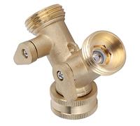 Sahgsa Séparateur de Tuyau D'arrosage en Laiton, Double Sortie Robuste pour Connecteur de Tuyau NPT 3/4, Joint Inclus