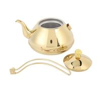 Sahgsa Théière en acier inoxydable doré de 1,5 l avec infuseur - Convient pour le brassage à la maison et au restaurant