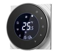 Sahgsa Thermostat de Contrôle de la Température de l'eau et du Gaz LCD, Cycle Hebdomadaire Programmable, Support Multilingue, Noir