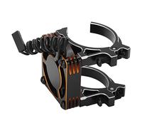 Sahgsa Ventilateur de Refroidissement de Moteur en Alliage D'aluminium de 40 Mm, pour Modèle de Voiture RC, Dissipation Thermique Efficace, adapté au Moteur de 40 à 42 Mm (Orange Noir)