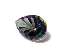 Sahiba Gems Topaze mystique concave taille poire 31,75 carat parfaite pour bague pendentif et bracelet taille pierre précieuse pour unisexe ~ 25 mm, pierre naturelle, topaze, topaze, Pierre naturelle,