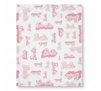SAHINLER créateur d'univers Barbie - Plaid Barbie Logo - 120x150 cm - 100% Polyester moletonné