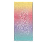 SAHINLER créateur d'univers Barbie - Serviette de Plage Barbie Arc-en-Ciel 75x150 cm - 300 GSM - 100% Coton - Multicolore
