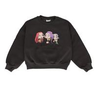 SAHINLER créateur d'univers K-Pop Demon Hunters - Sweat Enfant K-Pop Huntrix Chibi - Style Crop Top - Polycoton - Molleton 280 GSM- Style Streetwear Coréen - Gris Anthracite