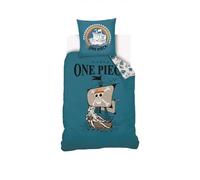 SAHINLER créateur d'univers One Piece - Housse de Couette One Piece Vogue Merry - 100% Coton (Bleu, 140x200 cm)