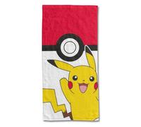 SAHINLER créateur d'univers Pokemon - Serviette De Plage Pokémon Pikachu 70x140 cm - 100% Coton - 300 GSM - Rouge