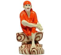 Sahishnu Online And Marketing Mini statuette Sai Baba pour décoration de maison/voiture