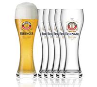 Sahm Erdinger Lot de 6 verres à bière de blé 500 ml | Design original de brasserie - Pour blé de levure - Passe au lave-vaisselle