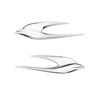 SAHODIYI Auto Emblème Logo pour Toyota CHR/Hybrid 2016-2023 2024, Voiture Avant Pare-Chocs Arrière Tronc Emblème Autocollant Accessoiresde Style Voiture,Silver