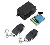 SAHROO RéCepteur de Commutateur RF 433 MHz DC 12V Module RéCepteur à Relais Unique avec TéLéCommande Universelle 2 PièCes