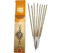 Sahumerio Encens Sauge Blanche et Palo Santo Mystic Spirits Purification et Nettoyage des énergies - 8 bâtonnets artisanaux HOSTENATURA