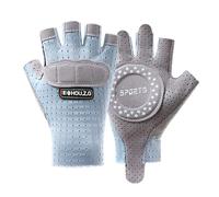 Sahunfri Gants de vélo pour Enfants - Gants de Cyclisme Respirants avec Coussinets en Silicone antidérapants, séchage Rapide et faciles à Mettre et à enlever (Bleu Clair, Medium)