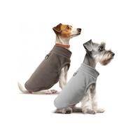 Sahunfri Lot de 2 Pulls pour Chien, Chauds et Doux pour Chien de Petite Taille - Pull en Polaire pour Petit Chat (Grey+Brown, L)