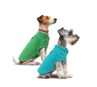 Sahunfri Lot de 2 Pulls pour Chien, Chauds et Doux pour Chien de Petite Taille - Pull en Polaire pour Petit Chat (Aqua+Green, M)