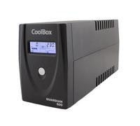 CoolBox SAI Guardian 3 - 800A/480 W - Écran LCD, 8 min d'autonomie, 2x Schuko, 1x USB, 2x RJ-45
