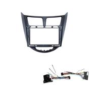 SAIBOL Cadre Radio Kit Cadre Android Voiture pour Hyundai pour Verna 2011- 2016 9 10.1 Pouces Panneau Central Câble Fascia Adaptateur Vidéo 2 Din Navigation Autoradio Façade(J)