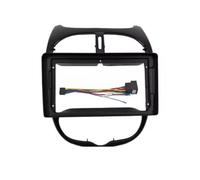 SAIBOL Cadre Radio Kit De Cadre D'autoradio 7/9 Pouces pour Peugeot 206 1998 - 2010 Support Console Centrale Stéréo Garniture Fascia Plaque Frontale 2 Din Autoradio Façade(9inch Frame an ISO)