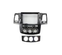 SAIBOL Cadre Radio Kit Panneau Montage Tableau Bord Radio Android 9 Pouces Fascia Cadre Voiture pour Toyota pour Fortuner pour Hilux pour Vigo 2005-2015 Autoradio Façade(2007-2015 MT UVBLACK)