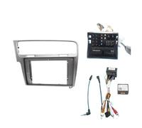 SAIBOL Cadre Radio Panneau D'autoradio pour VW pour Golf 7 2013 Installation du Cadre Tableau Bord GPS Android Lecteur Multimédia Câble avec Canbus Autoradio Façade(Only FrameA)