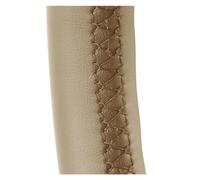 SAIBOL Housse Volant Housse De Volant De Voiture en Cuir Microfibre pour Clio 2 pour Twingo 2 pour Sandero 2001 - 2014 Bricolage Couvre Volant (Couleur : Beige)