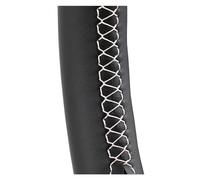 SAIBOL Housse Volant Housse De Volant De Voiture en Cuir Microfibre pour Clio 2 pour Twingo 2 pour Sandero 2001 - 2014 Bricolage Couvre Volant (Couleur : White Line)