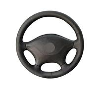SAIBOL Housse Volant Housse De Volant De Voiture Tressée en Cuir Artificiel Noir Antidérapant pour Benz pour Vito 2010-2015 pour Viano W639 2006-201. Couvre Volant (Couleur : Black Thread)