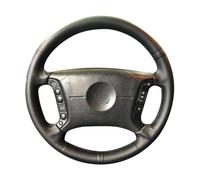SAIBOL Housse Volant Housse De Volant De Voiture Tressée en Cuir Noir Antidérapant pour BMW E36 1995-2000 E46 1998-2004 E39 1995-2003 X3 E83 X5 E53 2000-2006 Couvre Volant (Couleur : Blue Thread)
