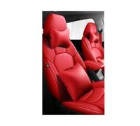 SAIBOL pour Chery Tous Modèles QQ3 QQ6 Ruize pour A3 Tiggo pour X1 pour A5 E3 V5 EQ1 E5 Tiggo Couverture Complète Personnalisée Housse Siège Housses siège Voiture(Add Pillow Red)