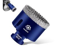 SAIBOO Forets Carrelage Diamant 55mm Scie Cloche Diamantée Brasé Sous Vide et Trépans avec Filetage M14 pour Granit Carrelage Porcelaine Céramique Marbre, pour Meuleuse d'angle