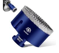 SAIBOO Forets Carrelage Diamant 70mm Scie Cloche Diamantée Brasé Sous Vide et Trépans avec Filetage M14 pour Granit Carrelage Porcelaine Céramique Marbre, pour Meuleuse d'angle