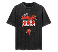 Saicheng 1980s Japanimation Film Akira Short Sleeved Men's T Size T-Shirt Black XL